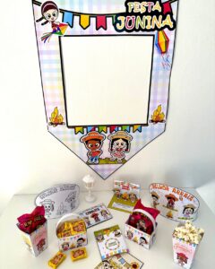 🎉 Kit Festa Junina  | Lembrancinha, Moldura para Fotos, Lembrancinhas, Convite