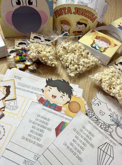 🎉 Kit Completo Festa Junina | Painel, Atividades, Moldura para fotos, Lembrancinhas, Jogos, Viseira - Image 2