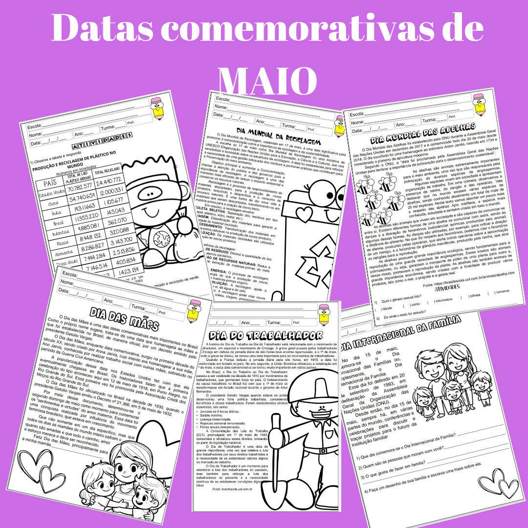 Datas comemorativas de maio