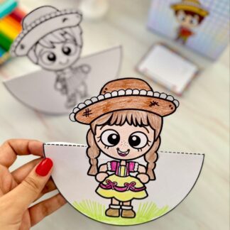 Correio Elegante + Personagens Dançantes para Colorir