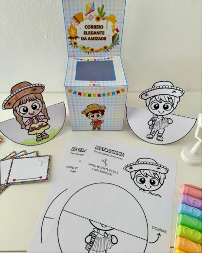 Correio Elegante + Personagens Dançantes para Colorir - Imagem 3