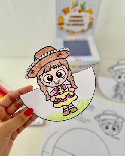 Correio Elegante + Personagens Dançantes para Colorir - Imagem 5