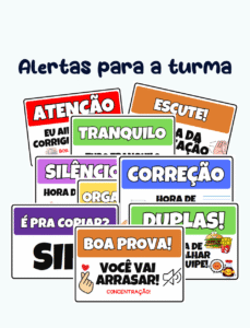 Alertas para a turma
