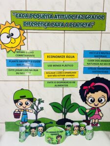 KIT DO MEIO AMBIENTE – EDUCAR COM CONSCIÊNCIA! (PAINEL, COROA E ROLINHO)