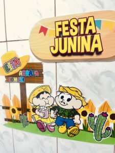 Painel Festa Junina Turma da Mônica