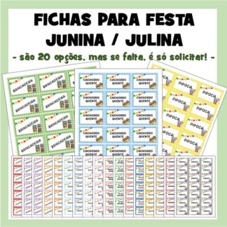 Fichas Festa Junina / Julina