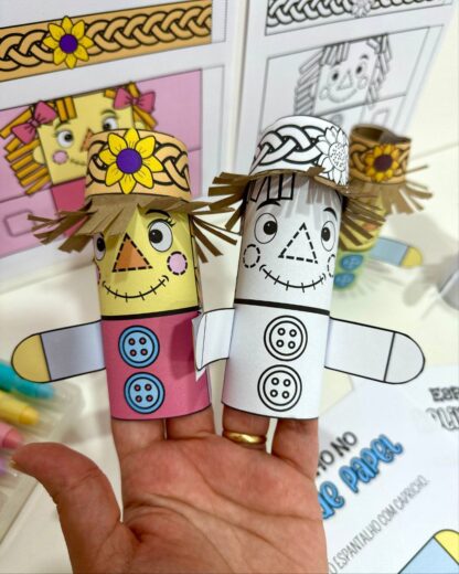 Espantalho no Rolinho de Papel Higiênico – Tema Festa Junina