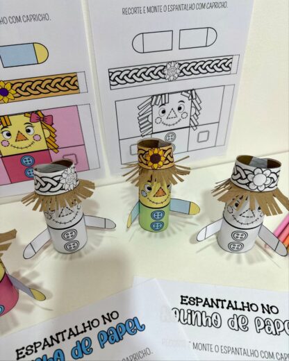 Espantalho no Rolinho de Papel Higiênico – Tema Festa Junina - Imagem 2