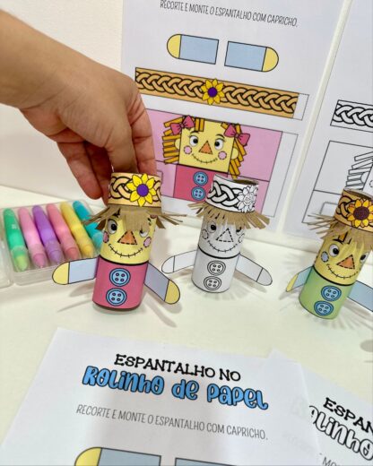 Espantalho no Rolinho de Papel Higiênico – Tema Festa Junina - Imagem 8
