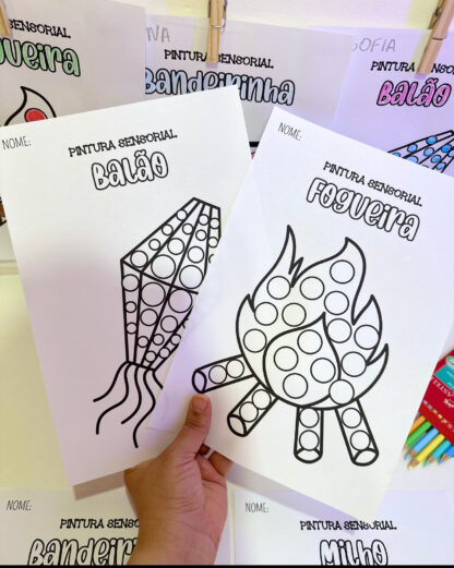 Pintura sensorial- Festa junina - Imagem 4