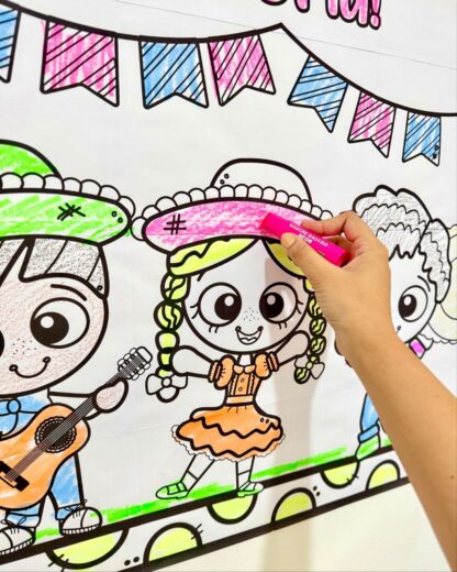 Cartaz para colorir – Tema Festa Junina - Imagem 7