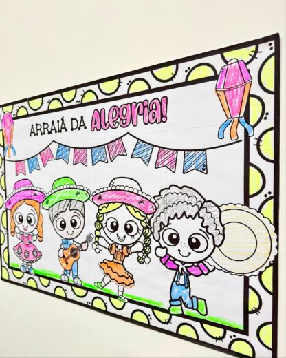 Cartaz para colorir – Tema Festa Junina - Imagem 10