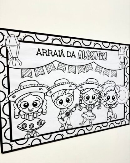 Cartaz para colorir – Tema Festa Junina - Imagem 11