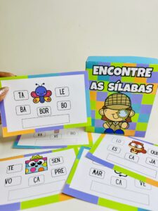 🧠 Encontre as Sílabas Corretas – Atividade para Formação de Palavras e Consciência Fonológica ✂️🔤