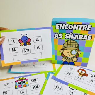 🧠 Encontre as Sílabas Corretas – Atividade para Formação de Palavras e Consciência Fonológica ✂️🔤