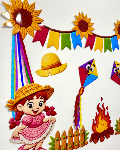 Painel Festa Junina para turmas da Educação Infantil e séries iniciais do Ensino Fundamental. - Imagem 6