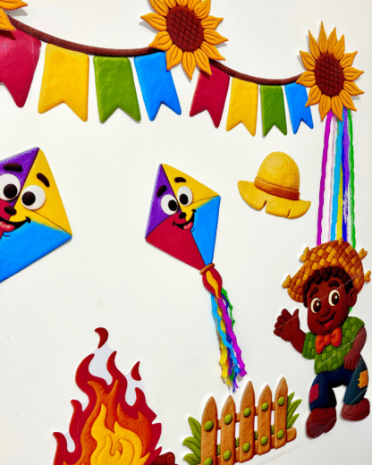 Painel Festa Junina para turmas da Educação Infantil e séries iniciais do Ensino Fundamental. - Imagem 3