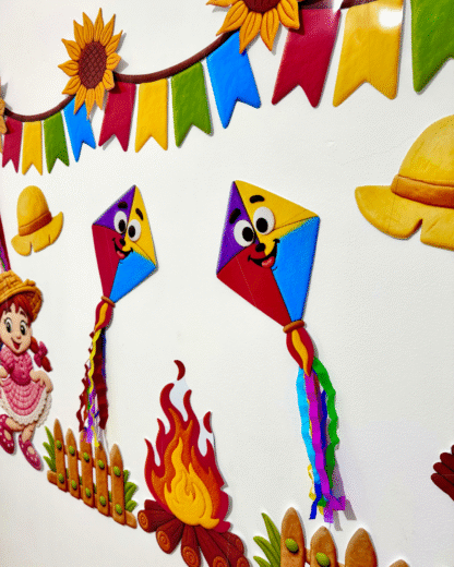 Painel Festa Junina para turmas da Educação Infantil e séries iniciais do Ensino Fundamental. - Imagem 4