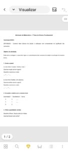 Atividades matemática