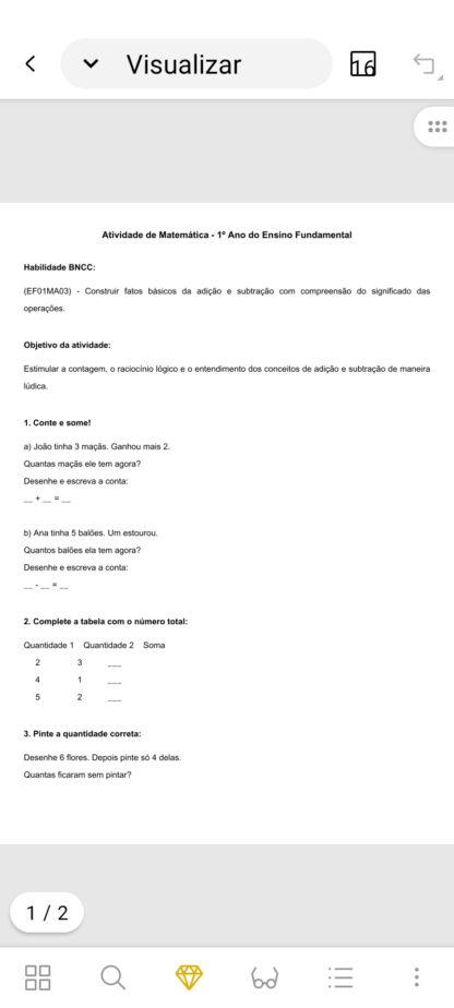 Atividades matemática