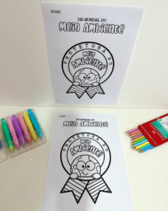 Atividade Plaquinha de pescoço para trabalhar o tema Meio Ambiente 🌱 com turmas da Educação Infantil 👧👦.
