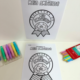 Atividade Plaquinha de pescoço para trabalhar o tema Meio Ambiente 🌱 com turmas da Educação Infantil 👧👦.