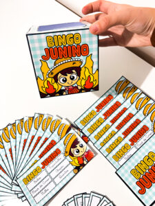 Bingo Junino Letra Cursiva