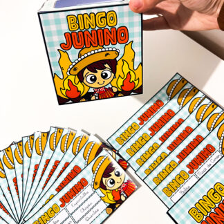 Bingo Junino Letra Cursiva