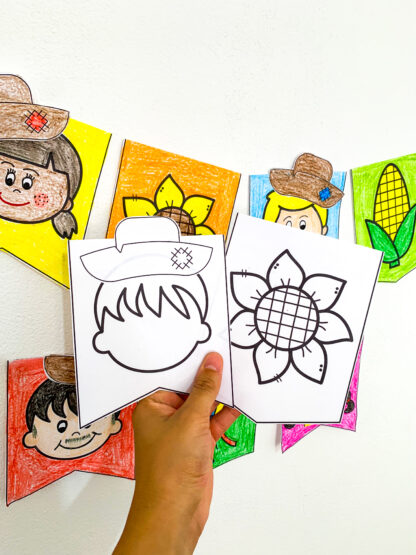 ATIVIDADE: BANDEIRINHAS E BANDEIROLAS PARA COLORIR - Imagem 5