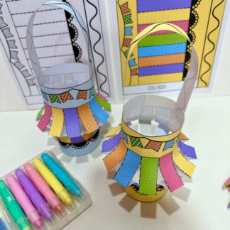 Recurso Balão 3D para trabalhar o tema Festa Junina com turmas da Educação Infantil.