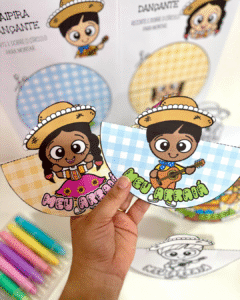 Recurso Caipira Dançante para trabalhar o tema Festa Junina com turmas da Educação Infantil.
