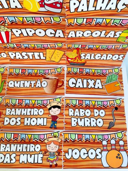 Plaquinhas Sinalizadoras - Festa junina - Imagem 2