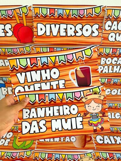 Plaquinhas Sinalizadoras - Festa junina - Imagem 4