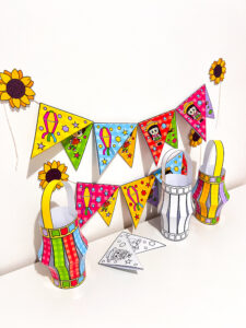 BANDEIRINHAS E PIPAS DE SÃO JOÃO PARA MONTAR – FESTA JUNINA