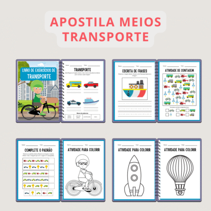 🚗🛳✈️ Apostila Meios de Transporte