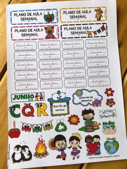 ADESIVOS PARA PLANO DE AULA JUNHO/25 - Imagem 2