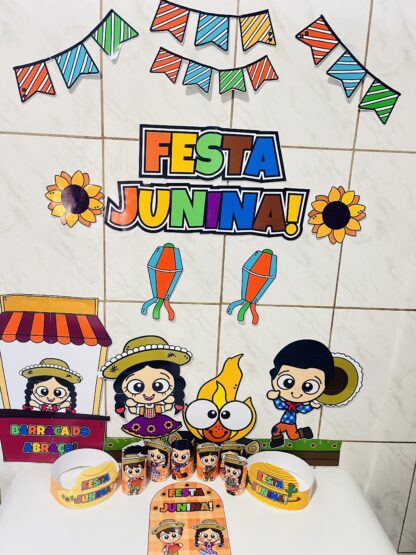 Kit Festa Junina - Painel, Luva, Coroa e Rolinho! - Imagem 5
