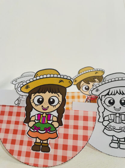 Lembrancinhas Caipirinhas Juninas para Colorir e Personalizar – Atividades Criativas   - Imagem 4