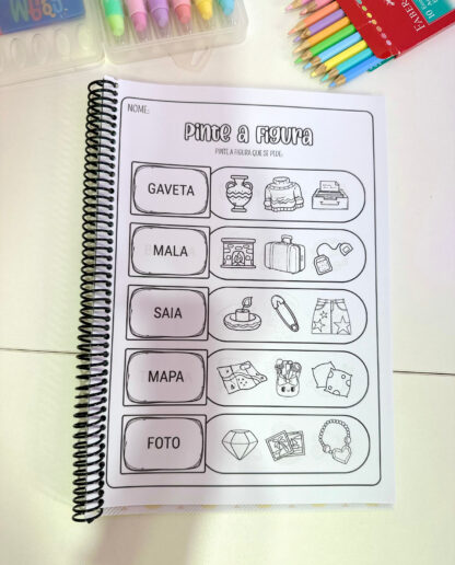 Apostila Pinte as figuras- Sílabas simples - Imagem 6