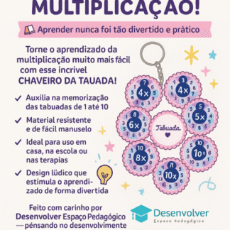 Chaveiro - Tabuada de multiplicação