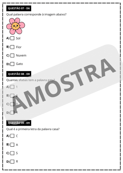 PREPARATÓRIO SIMULADO SAEB PORTUGUÊS E MATEMÁTICA - 1° ANO - Imagem 4