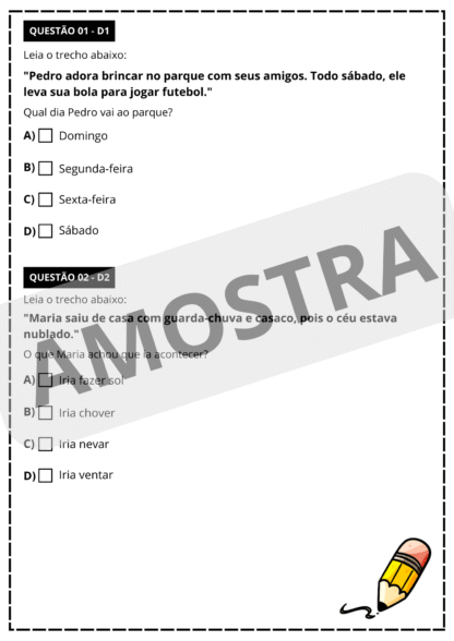 PREPARATÓRIO SIMULADO SAEB PORTUGUÊS E MATEMÁTICA - 4° ANO - Imagem 5