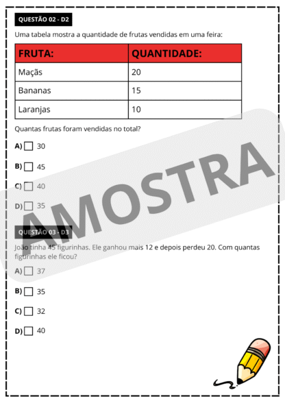 PREPARATÓRIO SIMULADO SAEB PORTUGUÊS E MATEMÁTICA - 4° ANO - Imagem 2