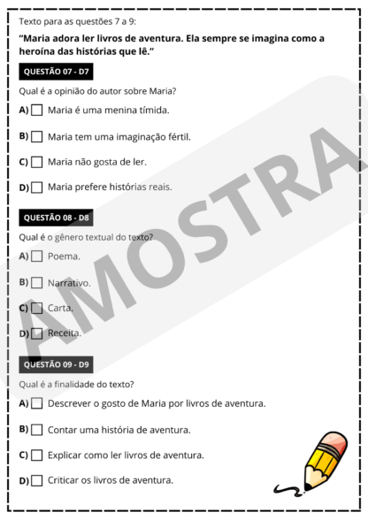PREPARATÓRIO SIMULADO SAEB PORTUGUÊS E MATEMÁTICA - 5° ANO - Imagem 4
