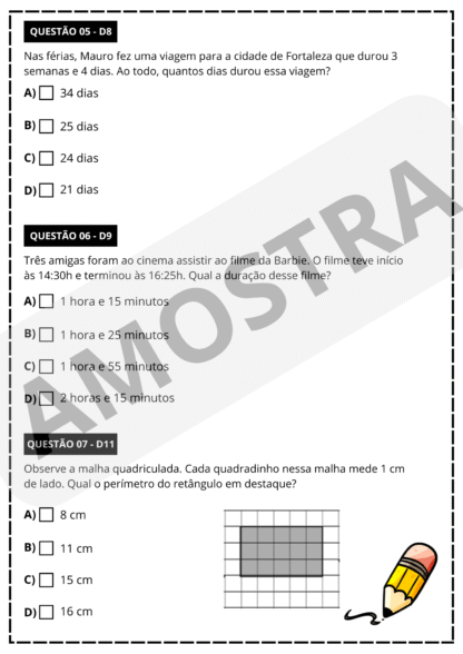 PREPARATÓRIO SIMULADO SAEB PORTUGUÊS E MATEMÁTICA - 5° ANO - Imagem 3