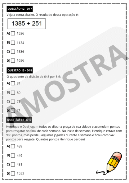 PREPARATÓRIO SIMULADO SAEB PORTUGUÊS E MATEMÁTICA - 5° ANO - Imagem 2