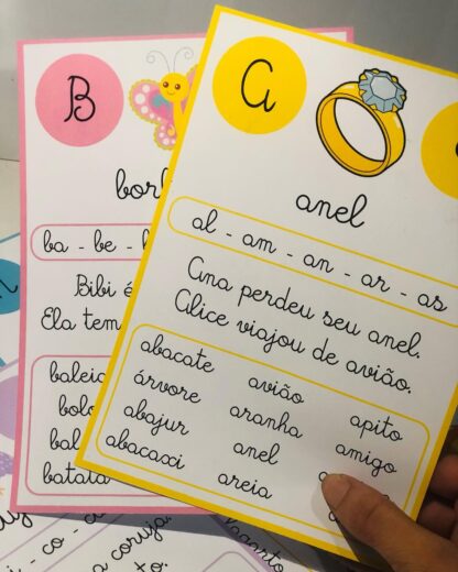 FICHAS DE LEITURA - LETRA CURSIVA - Imagem 2