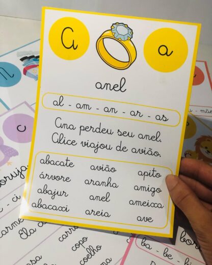 FICHAS DE LEITURA - LETRA CURSIVA
