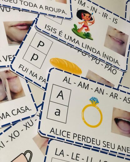 FICHAS DE LEITURA COM BOQUINHAS - LETRA BASTÃO - Imagem 4