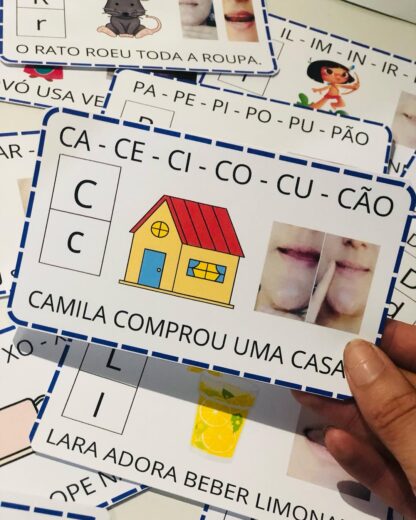 FICHAS DE LEITURA COM BOQUINHAS - LETRA BASTÃO - Imagem 3